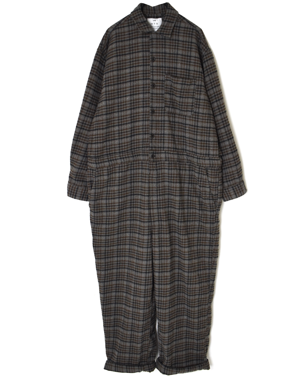 INHT2563CKD(サロペット) COTTON CHECK OVERDYE ONE-UP COLLAR OVERALLS