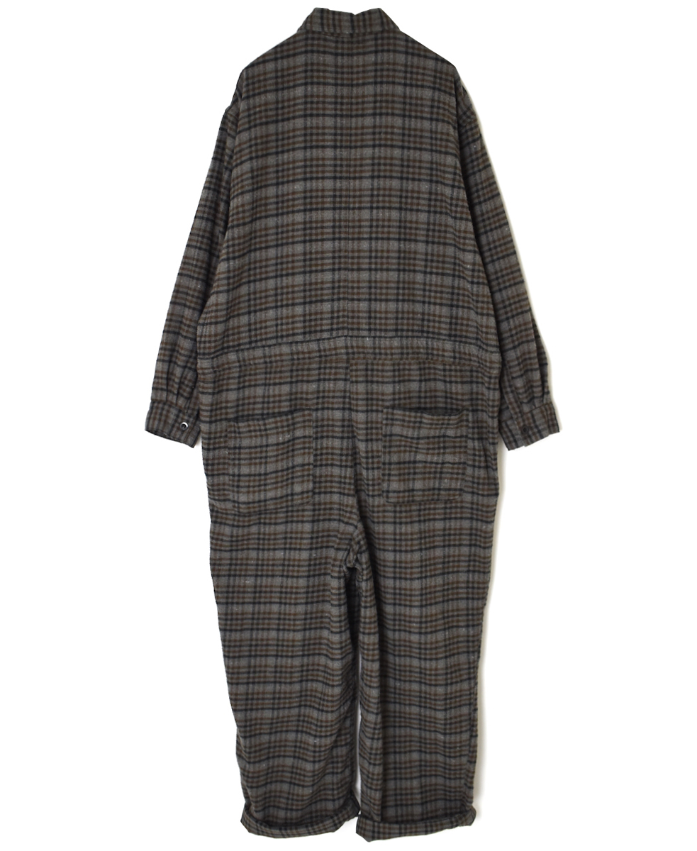 INHT2563CKD(サロペット) COTTON CHECK OVERDYE ONE-UP COLLAR OVERALLS