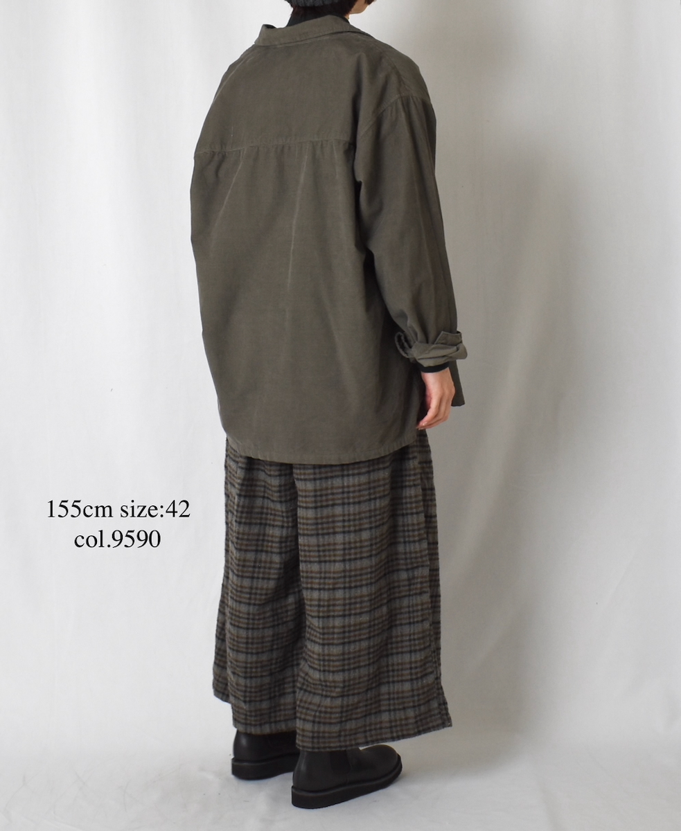 INHT2565CKD(パンツ) COTTON CHECK OVERDYE EASY PANTS