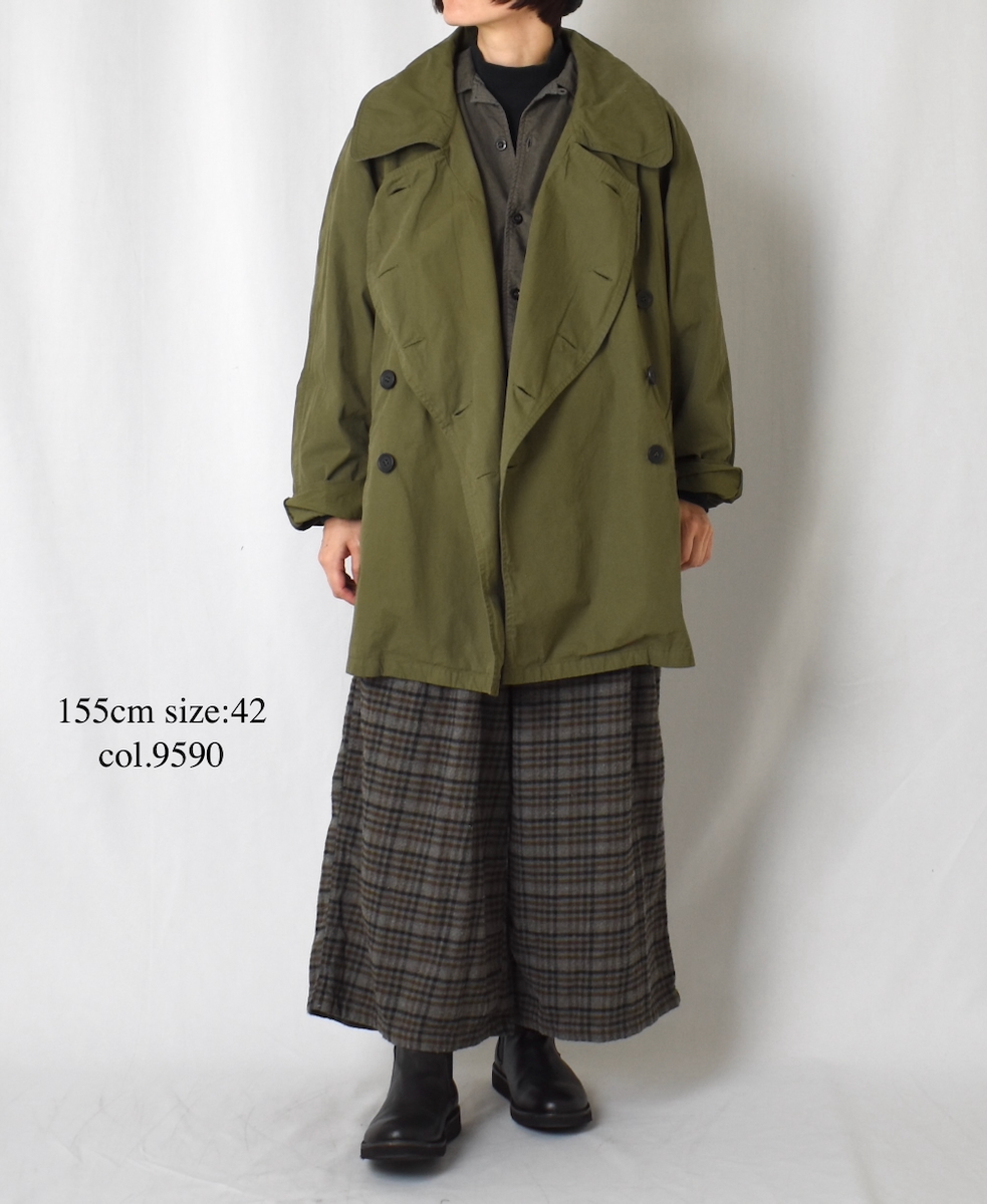INHT2565CKD(パンツ) COTTON CHECK OVERDYE EASY PANTS