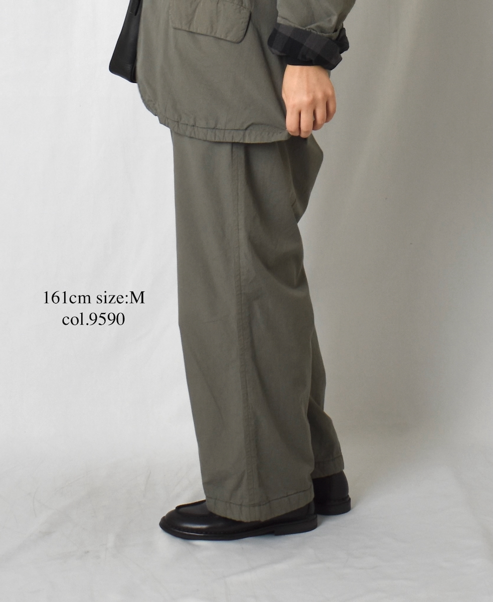 NVL2593D(パンツ) 40s ORGANIC POPLIN (OVERDYE) EASY PANTS