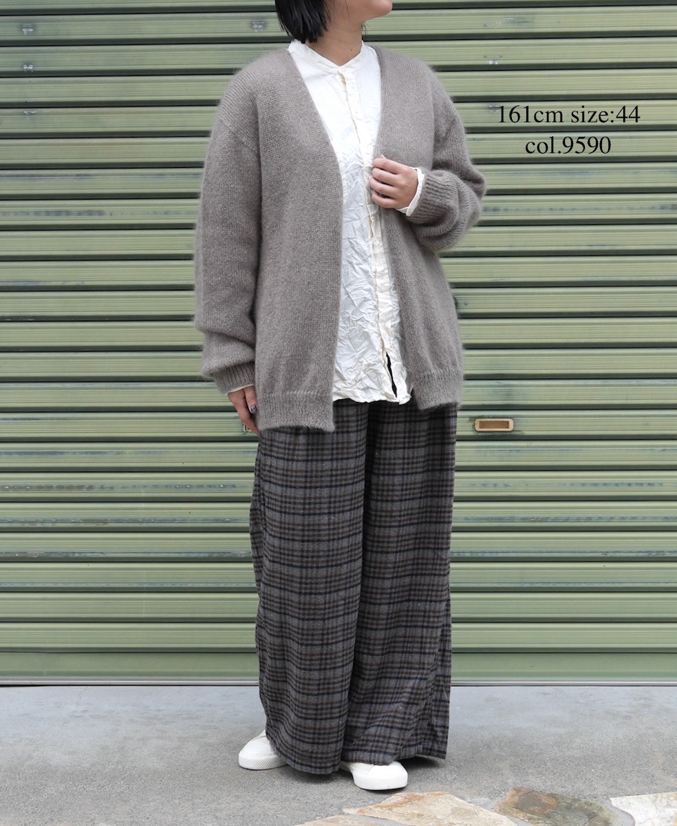 INHT2565CKD(パンツ) COTTON CHECK OVERDYE EASY PANTS