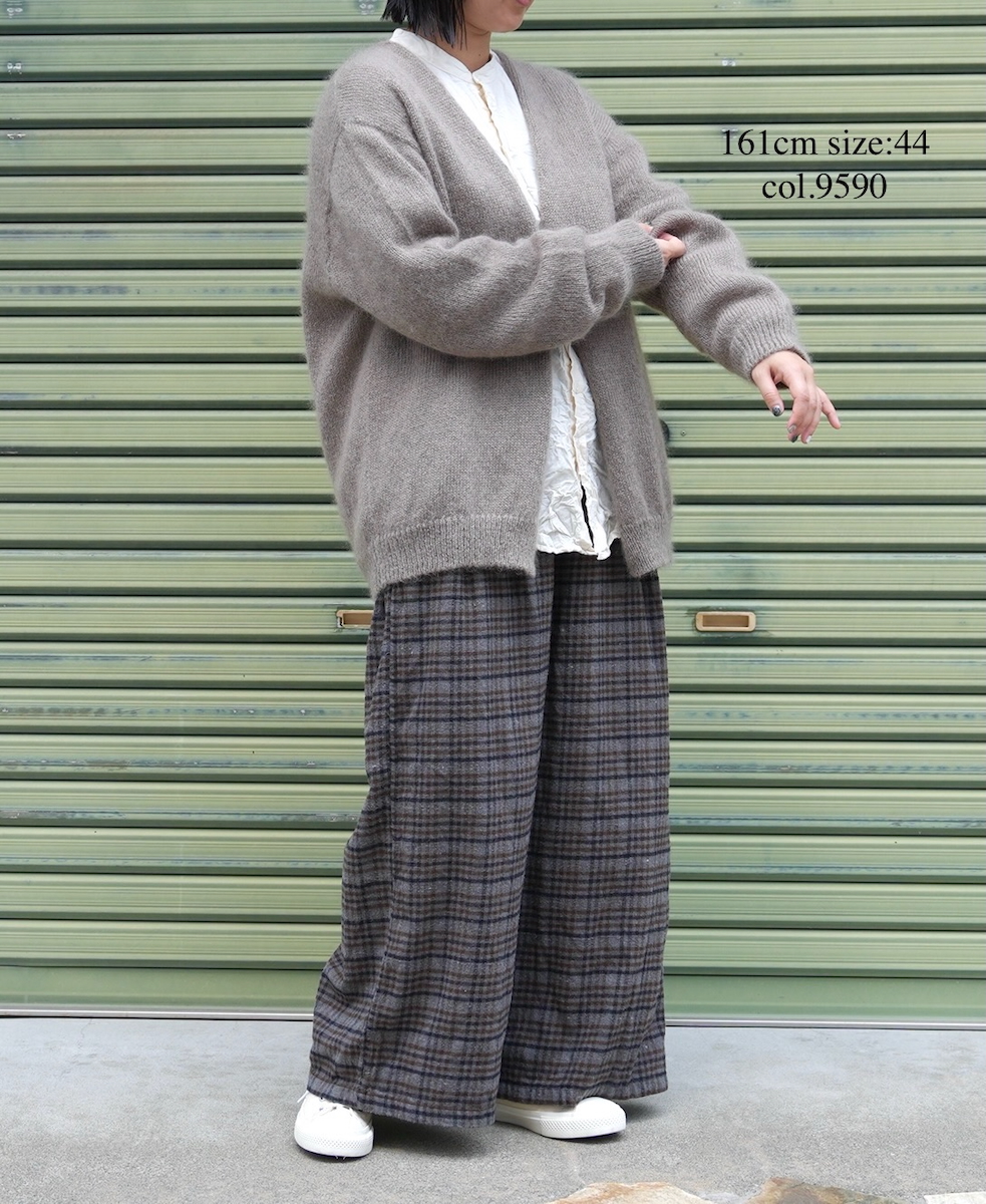 INHT2565CKD(パンツ) COTTON CHECK OVERDYE EASY PANTS