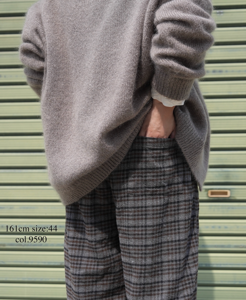 INHT2565CKD(パンツ) COTTON CHECK OVERDYE EASY PANTS