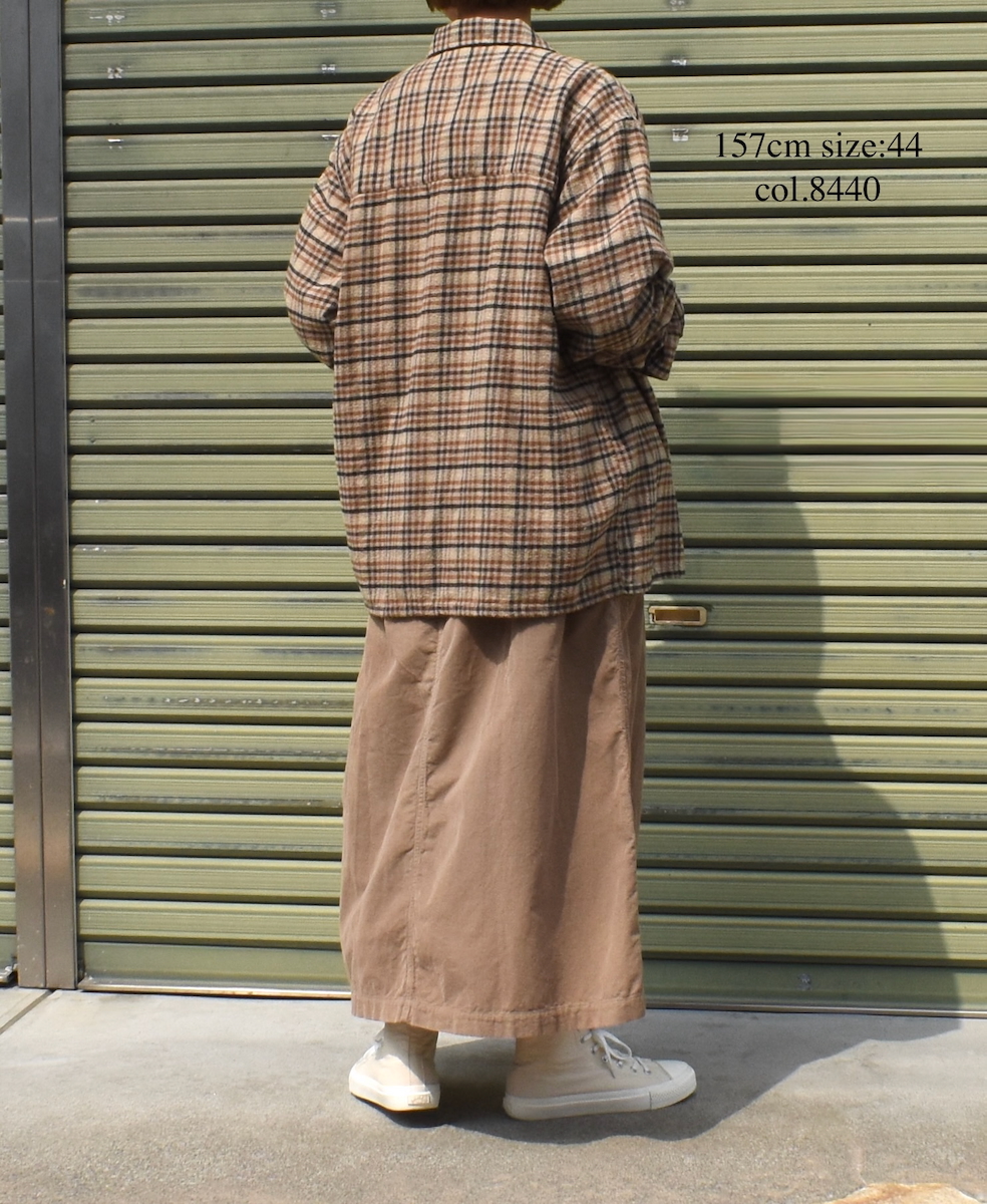 INHT2561CKD(シャツ) COTTON CHECK OVERDYE ONE-UP COLLAR SHIRT