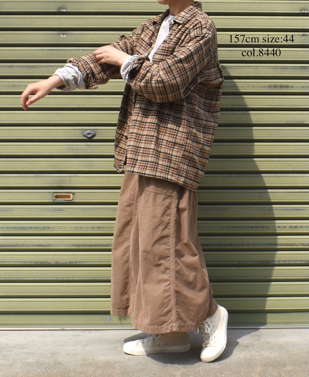 INHT2561CKD(シャツ) COTTON CHECK OVERDYE ONE-UP COLLAR SHIRT