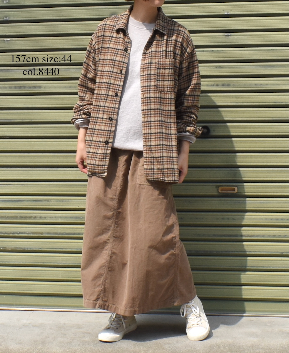 INHT2561CKD(シャツ) COTTON CHECK OVERDYE ONE-UP COLLAR SHIRT