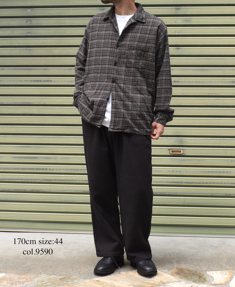 INHT2561CKD(シャツ) COTTON CHECK OVERDYE ONE-UP COLLAR SHIRT
