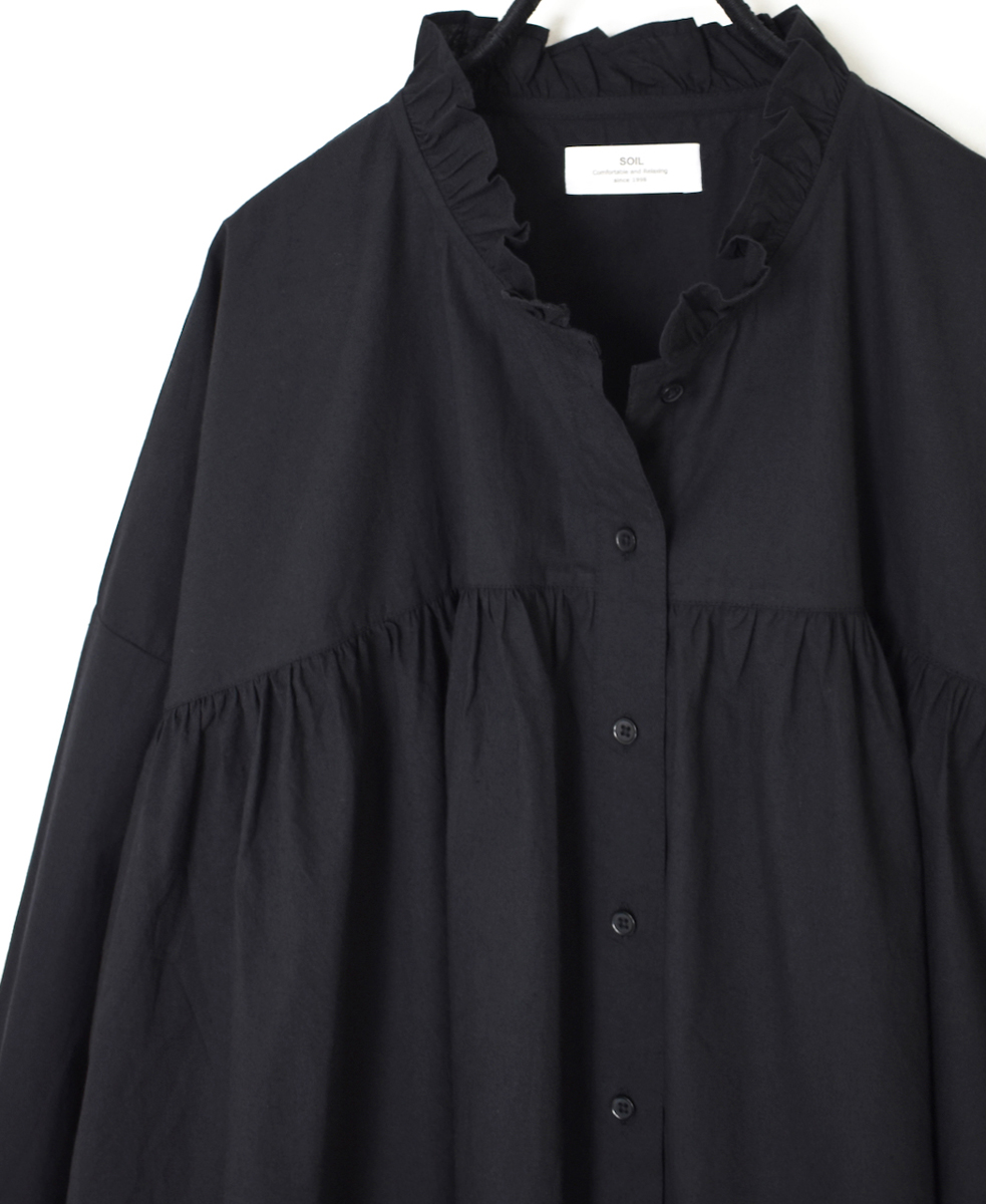 NSL25542(シャツ) 40s POPLIN PLAIN FRILL COLLAR SHIRT