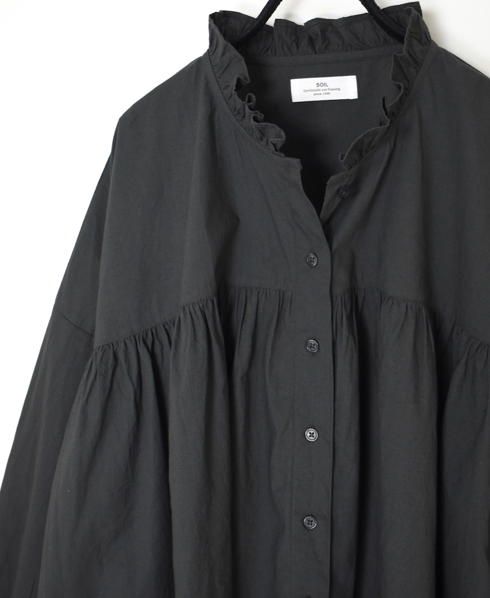 NSL25542(シャツ) 40s POPLIN PLAIN FRILL COLLAR SHIRT