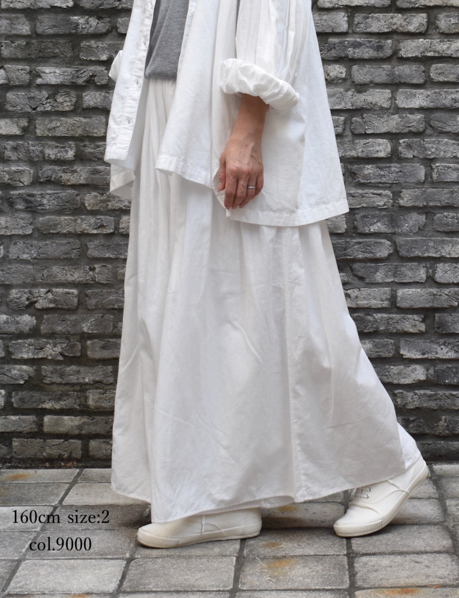 INMDS25702W(パンツ) TWILL COTTON KHADI PLAIN(WASH) GATHERED CULOTTES
