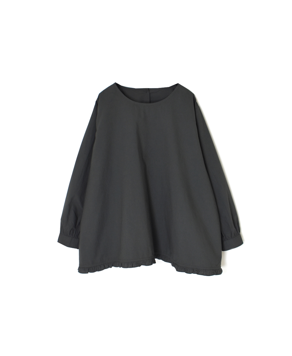 NSL25543(スモック) 40s POPLIN PLAIN HEM FRILL BACK OPENING SMOCK