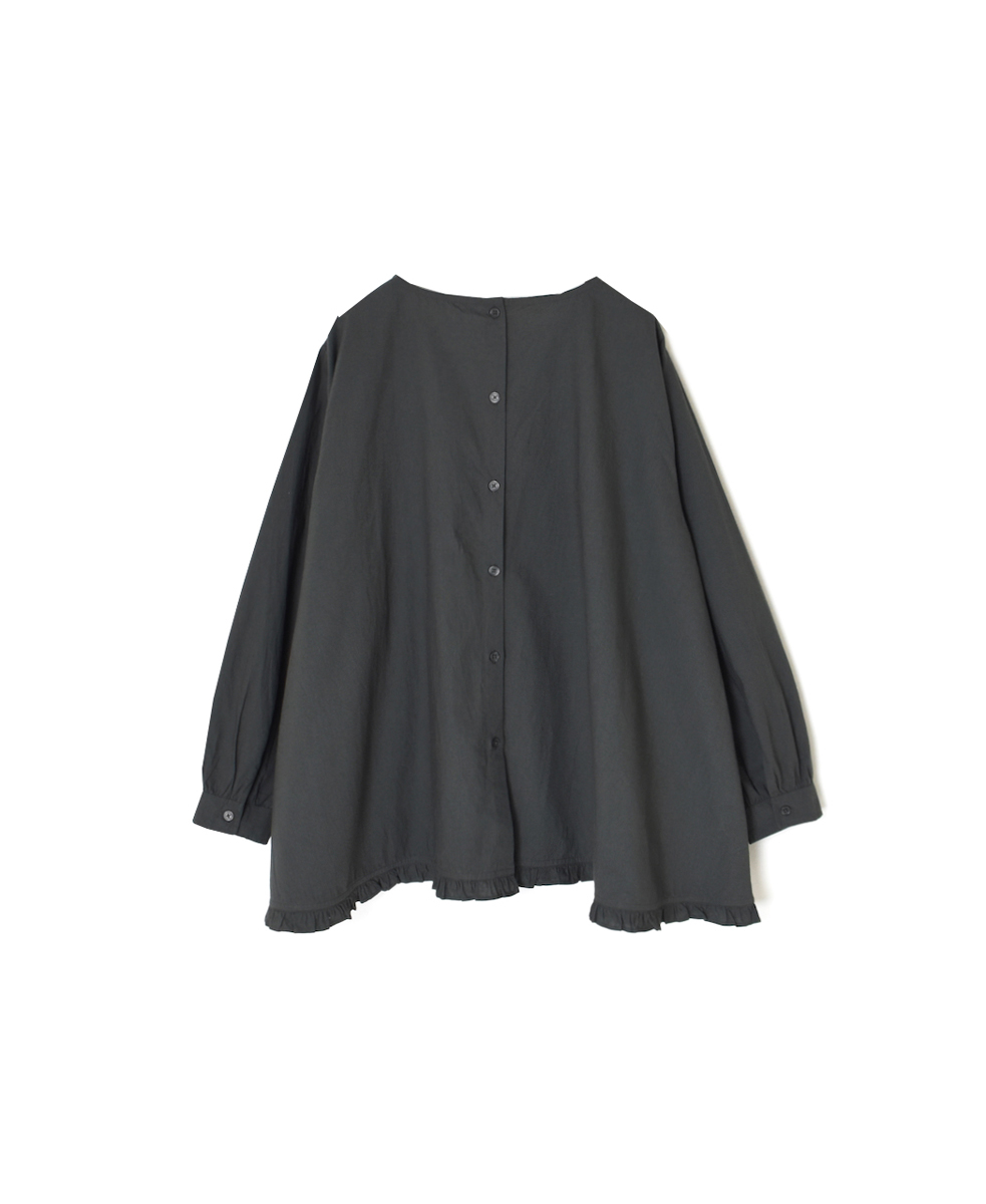 NSL25543(スモック) 40s POPLIN PLAIN HEM FRILL BACK OPENING SMOCK