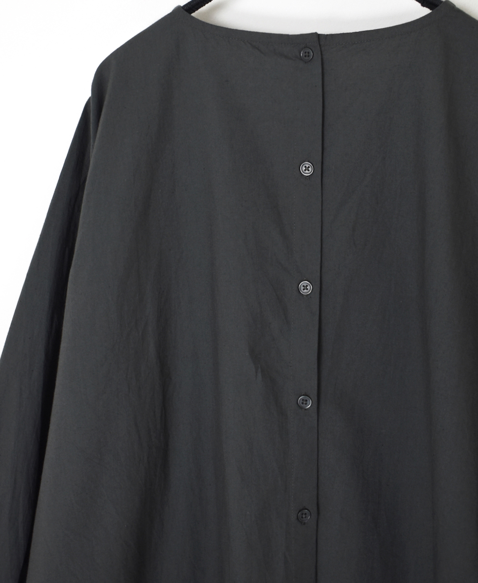 NSL25543(スモック) 40s POPLIN PLAIN HEM FRILL BACK OPENING SMOCK