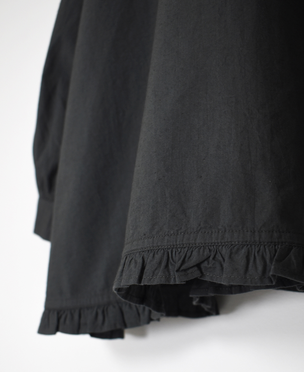 NSL25543(スモック) 40s POPLIN PLAIN HEM FRILL BACK OPENING SMOCK