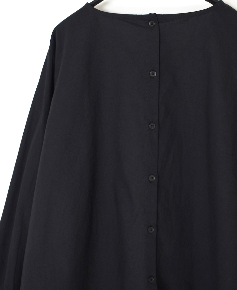 NSL25543(スモック) 40s POPLIN PLAIN HEM FRILL BACK OPENING SMOCK