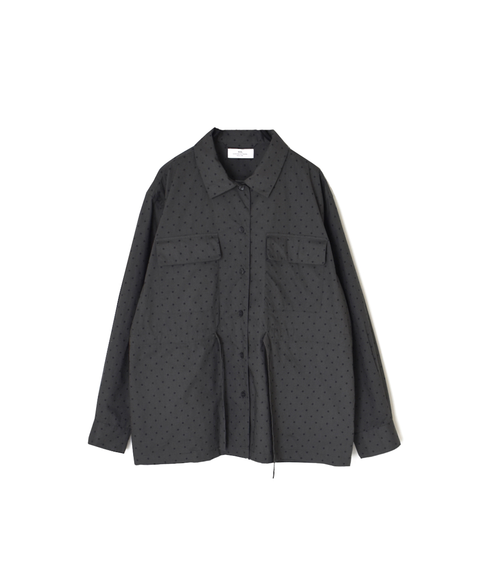 NSL25531(シャツ) 40s POPLIN DOT PRINT REGULAR COLLAR FLAP POCKET SHIRT