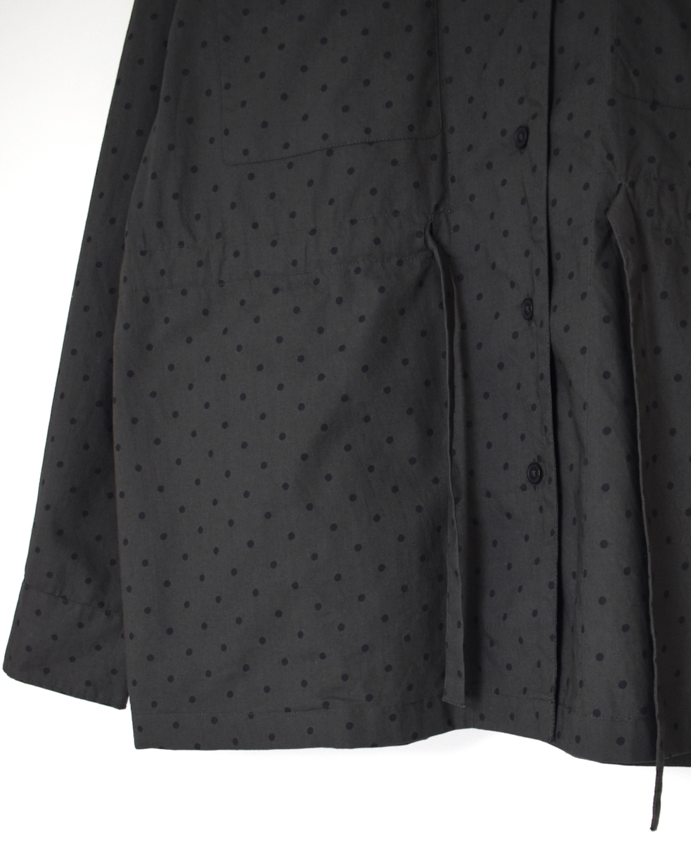 NSL25531(シャツ) 40s POPLIN DOT PRINT REGULAR COLLAR FLAP POCKET SHIRT