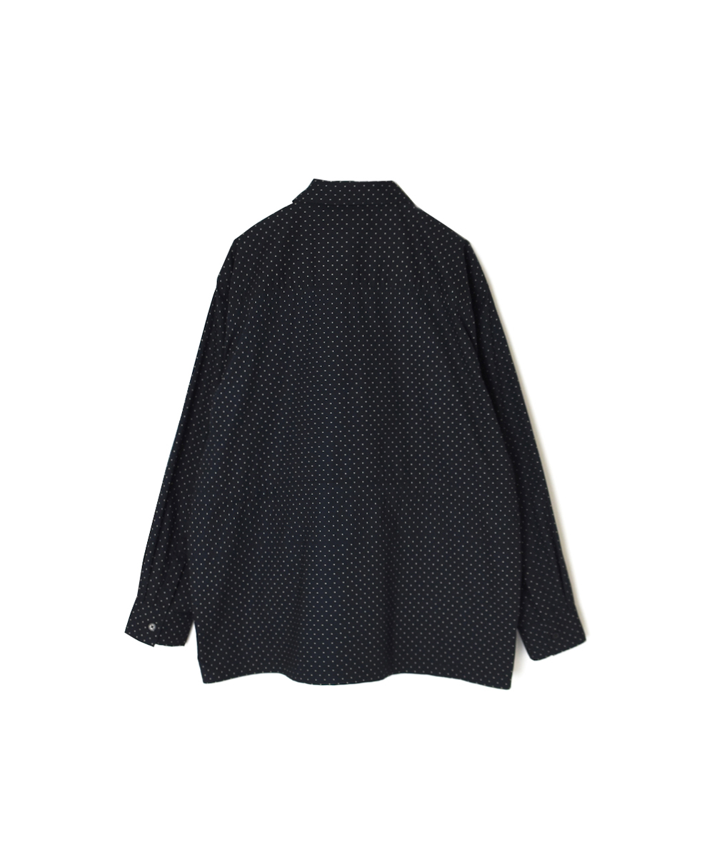 NSL25531(シャツ) 40s POPLIN DOT PRINT REGULAR COLLAR FLAP POCKET SHIRT