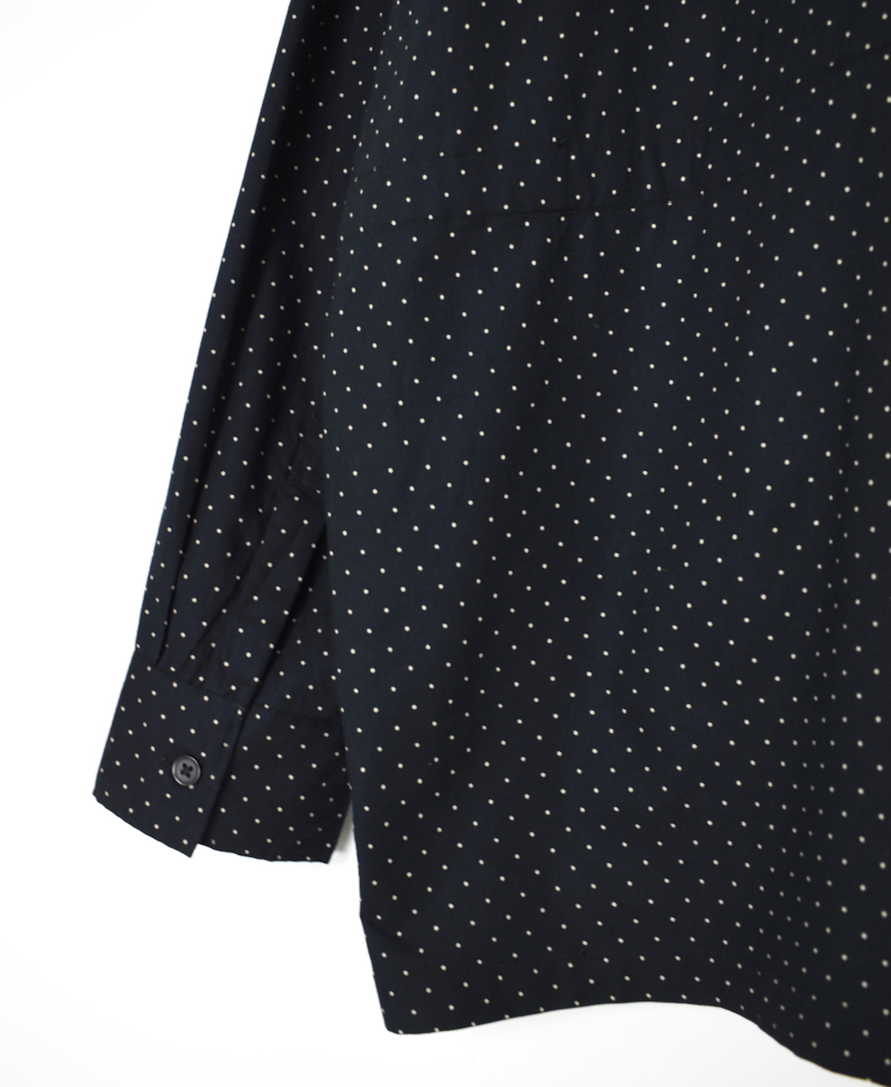 NSL25531(シャツ) 40s POPLIN DOT PRINT REGULAR COLLAR FLAP POCKET SHIRT
