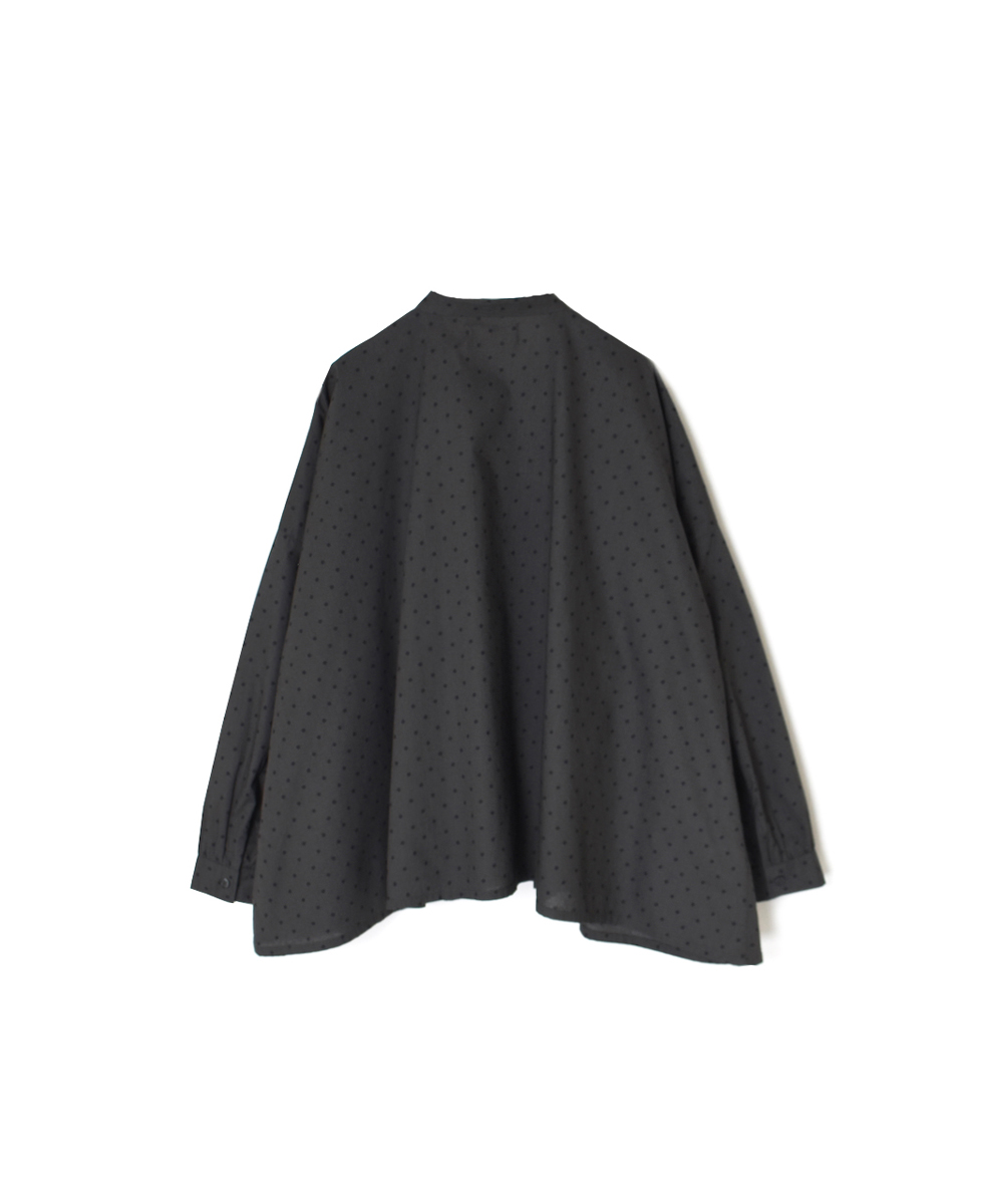 NSL25532(シャツ) 40s POPLIN DOT PRINT BANDED COLLAR SHIRT