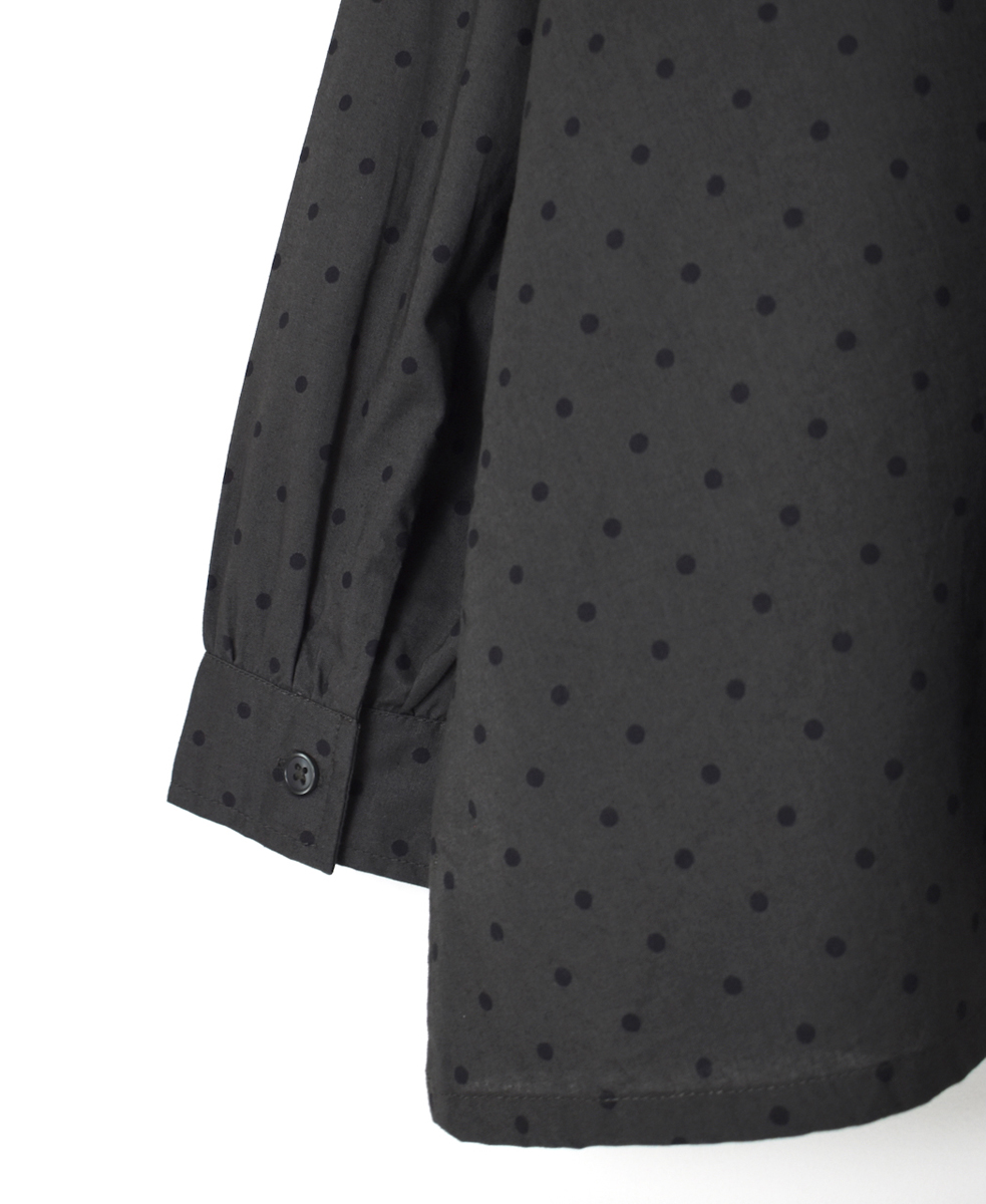 NSL25532(シャツ) 40s POPLIN DOT PRINT BANDED COLLAR SHIRT