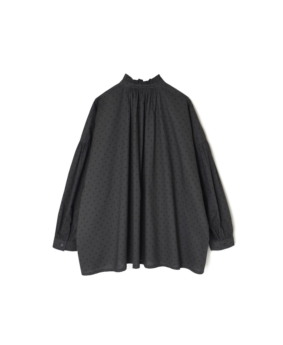 NSL25533(シャツ) 40s POPLIN DOT PRINT FRILL COLLAR SHIRT