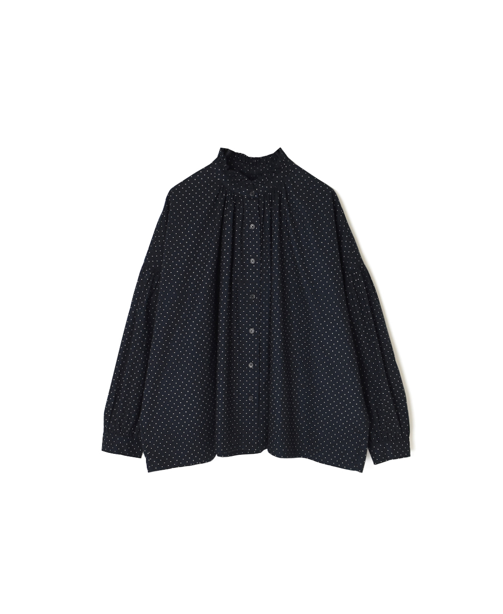 NSL25533(シャツ) 40s POPLIN DOT PRINT FRILL COLLAR SHIRT