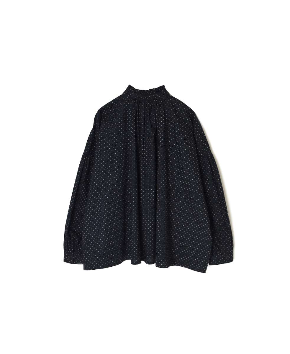NSL25533(シャツ) 40s POPLIN DOT PRINT FRILL COLLAR SHIRT