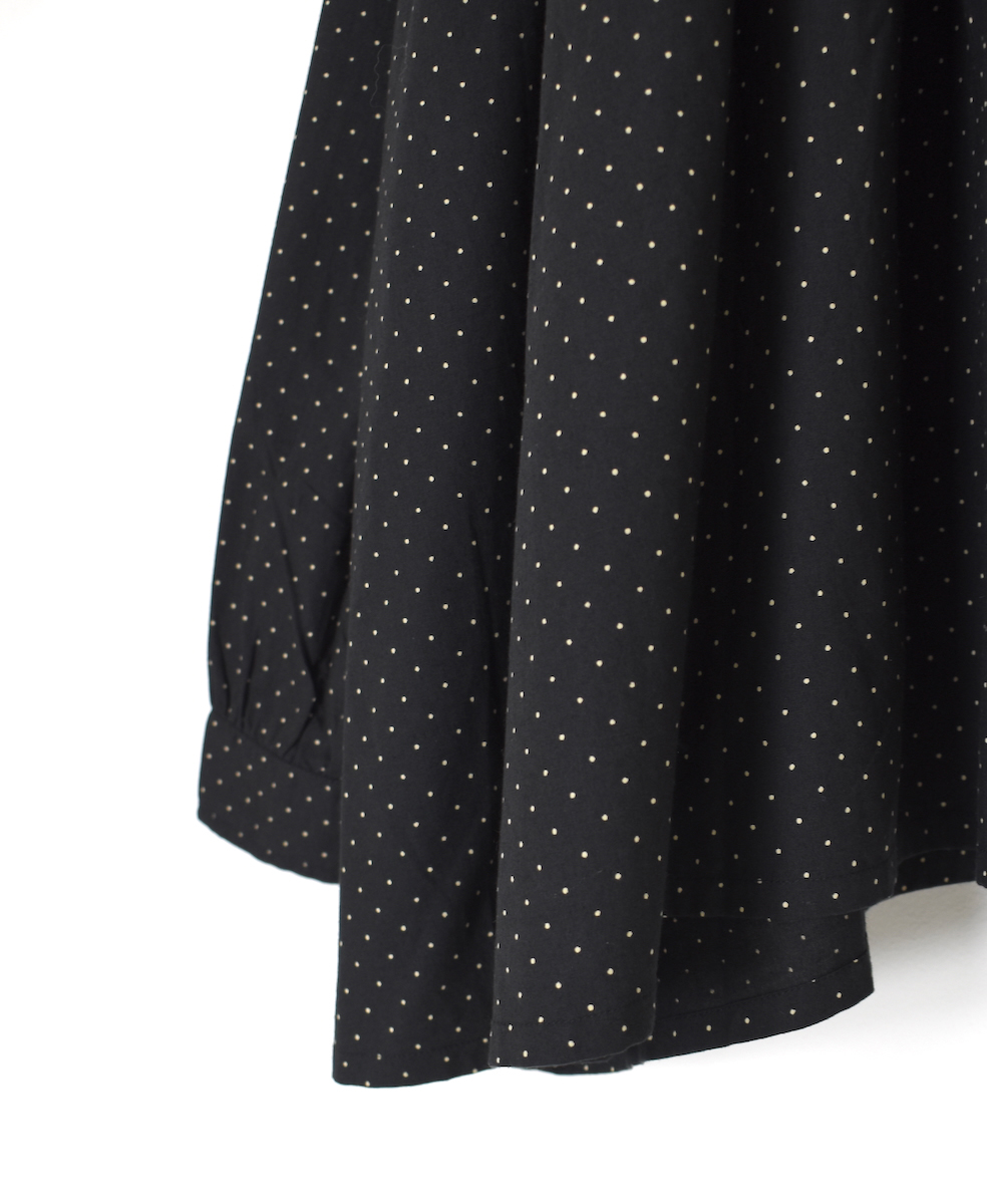 NSL25532(シャツ) 40s POPLIN DOT PRINT BANDED COLLAR SHIRT