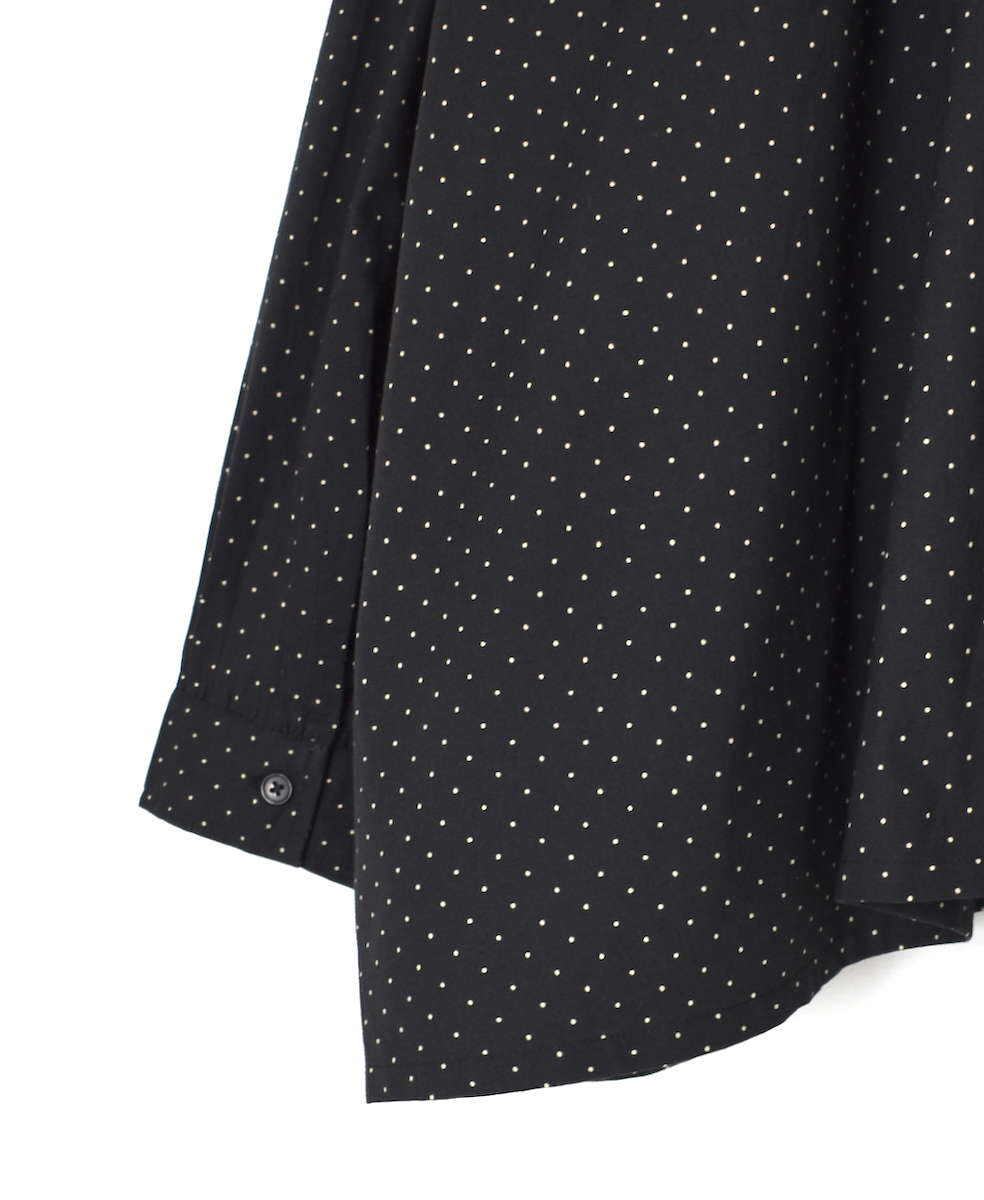 NSL25532(シャツ) 40s POPLIN DOT PRINT BANDED COLLAR SHIRT