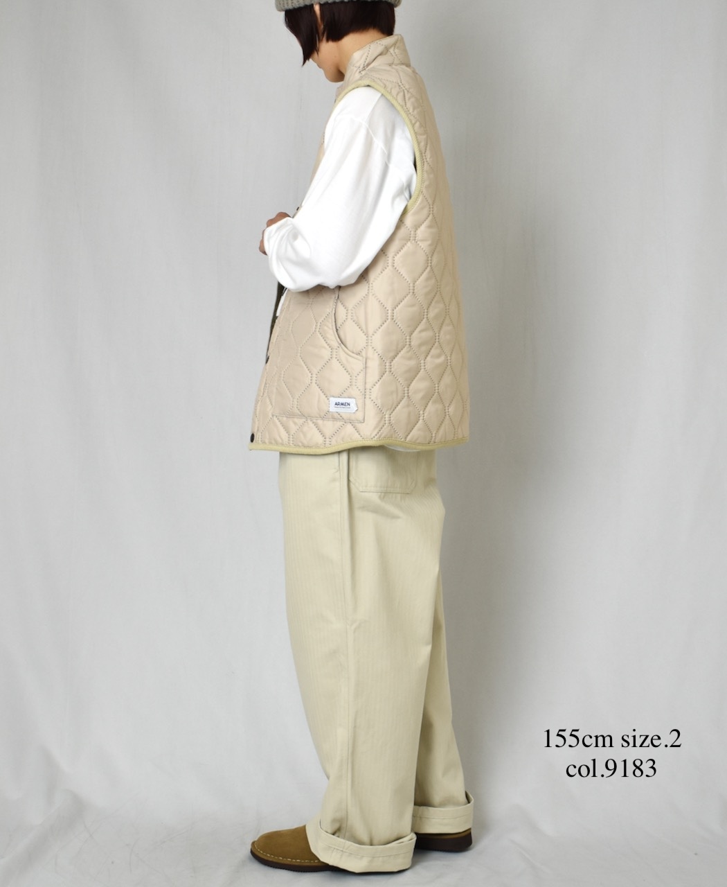 NAM9984PP (ベスト) POLY×POLY HEAT QUILT STAND COLLAR VEST