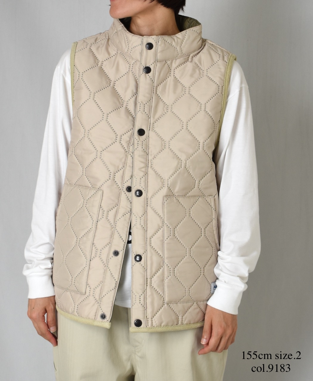 NAM9984PP (ベスト) POLY×POLY HEAT QUILT STAND COLLAR VEST