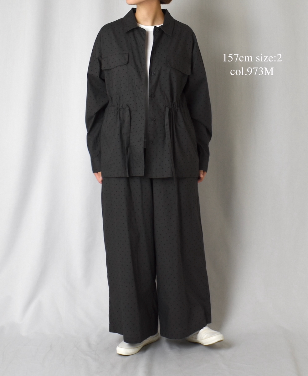 NSL25536(パンツ) 40s POPLIN DOT PRINT WIDE EASY PANTS