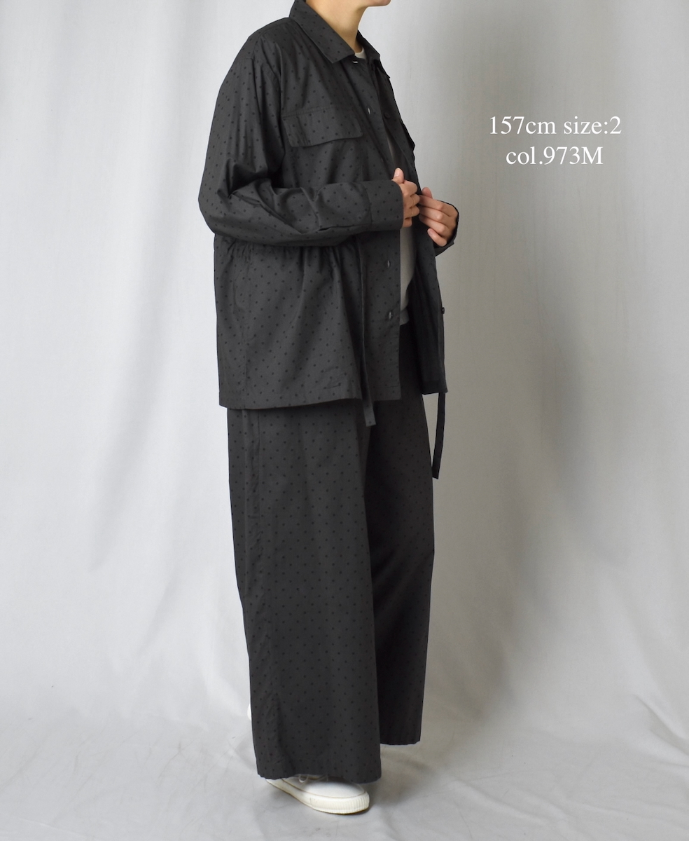 NSL25536(パンツ) 40s POPLIN DOT PRINT WIDE EASY PANTS