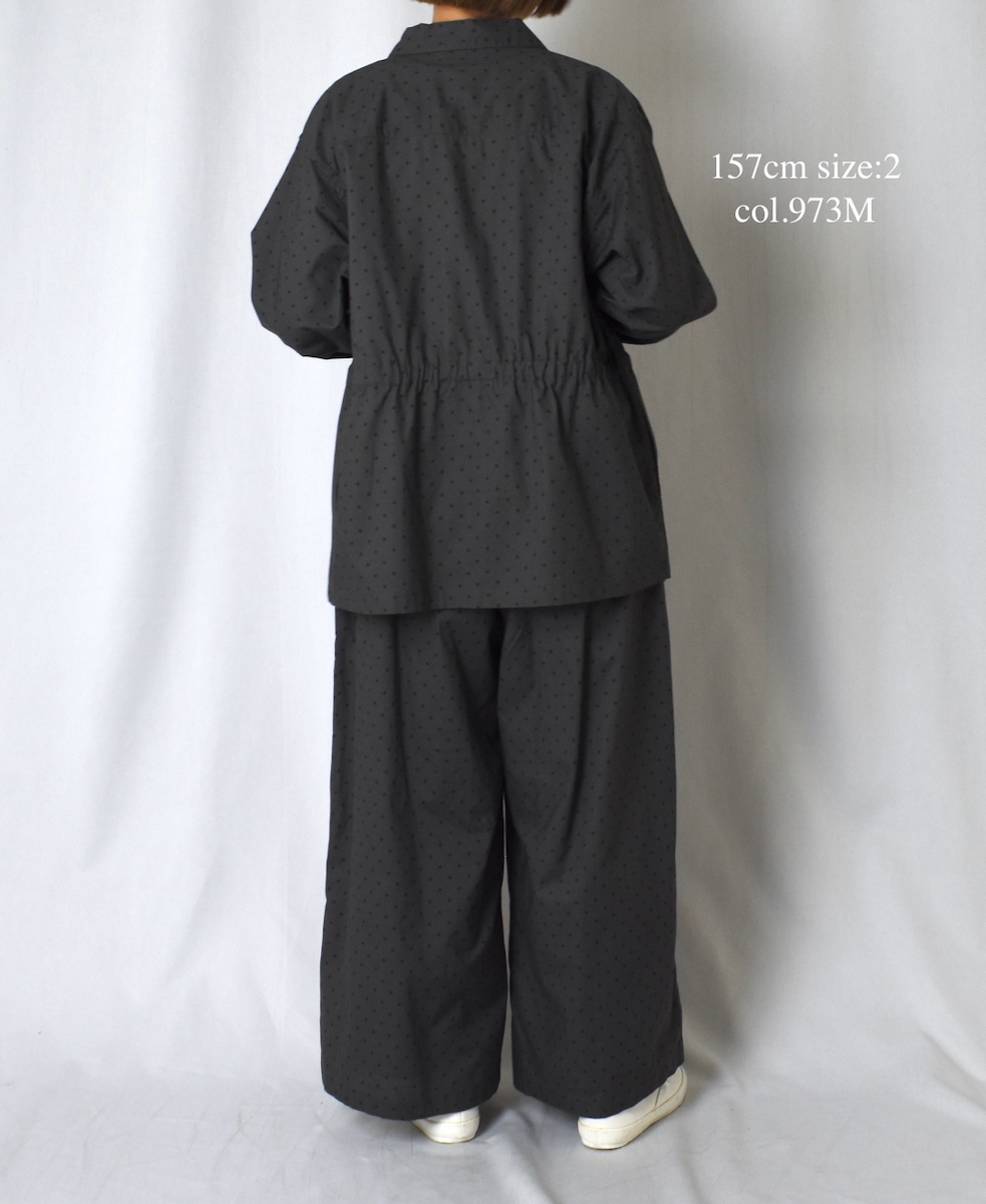 NSL25536(パンツ) 40s POPLIN DOT PRINT WIDE EASY PANTS