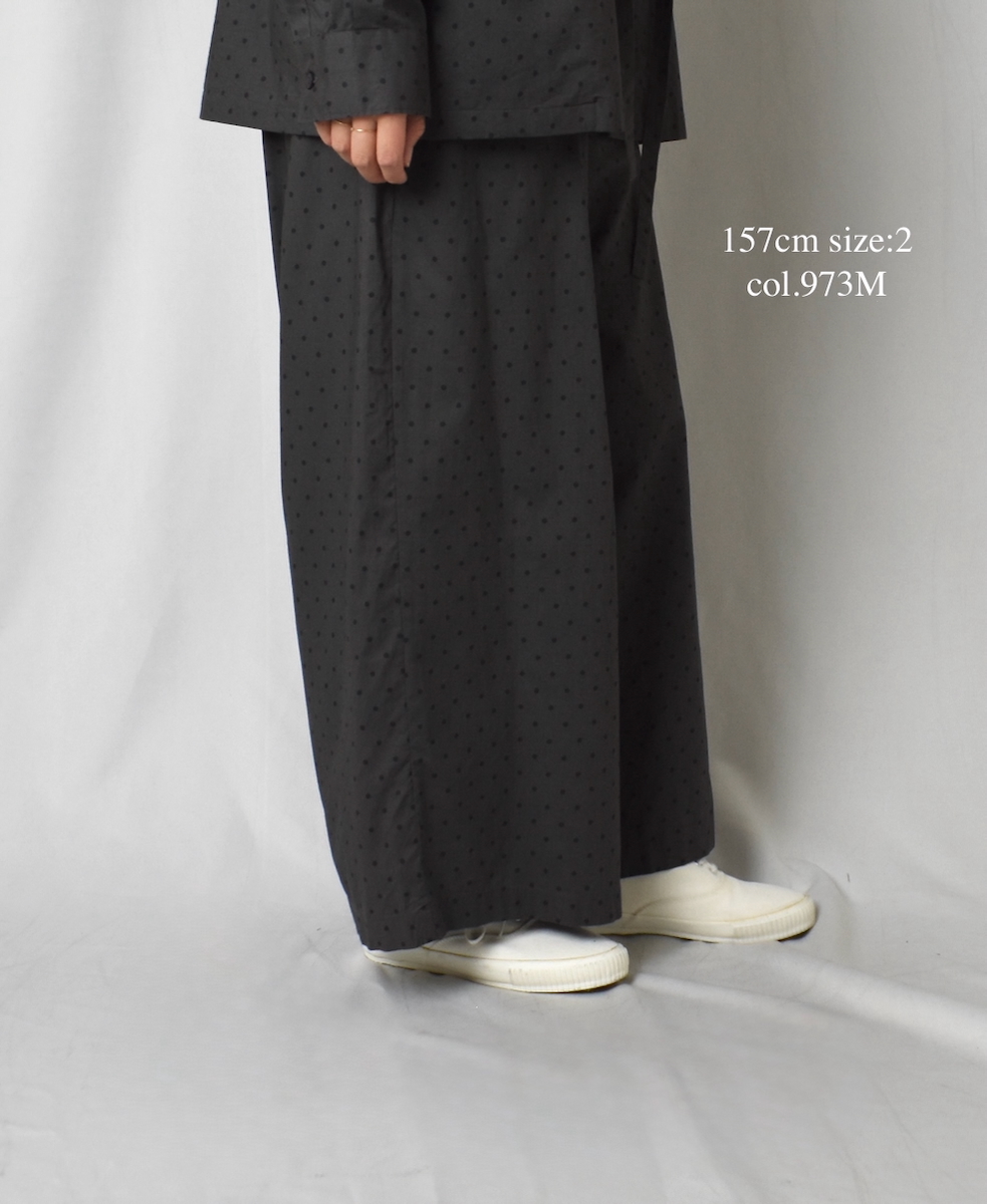 NSL25536(パンツ) 40s POPLIN DOT PRINT WIDE EASY PANTS