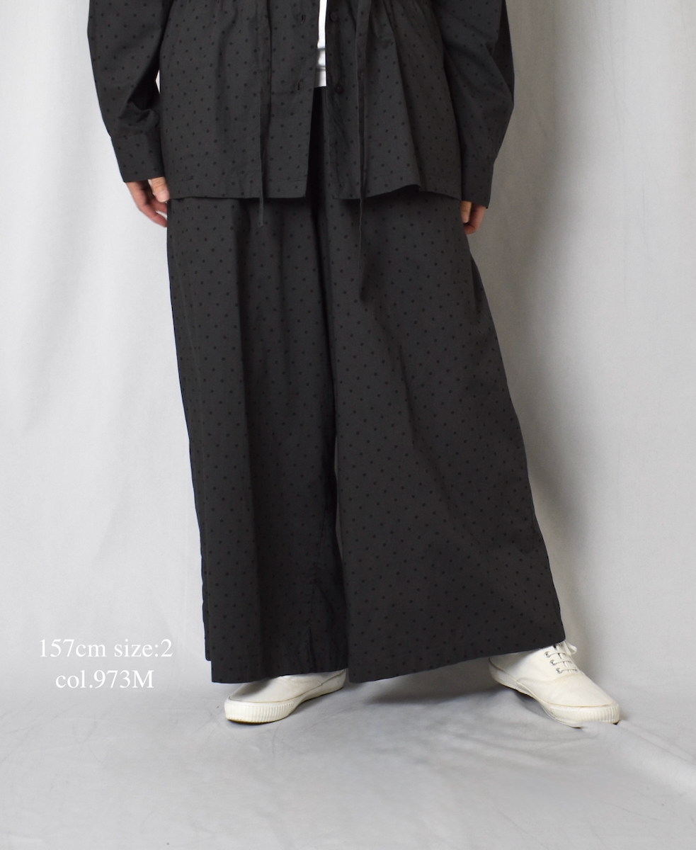 NSL25536(パンツ) 40s POPLIN DOT PRINT WIDE EASY PANTS