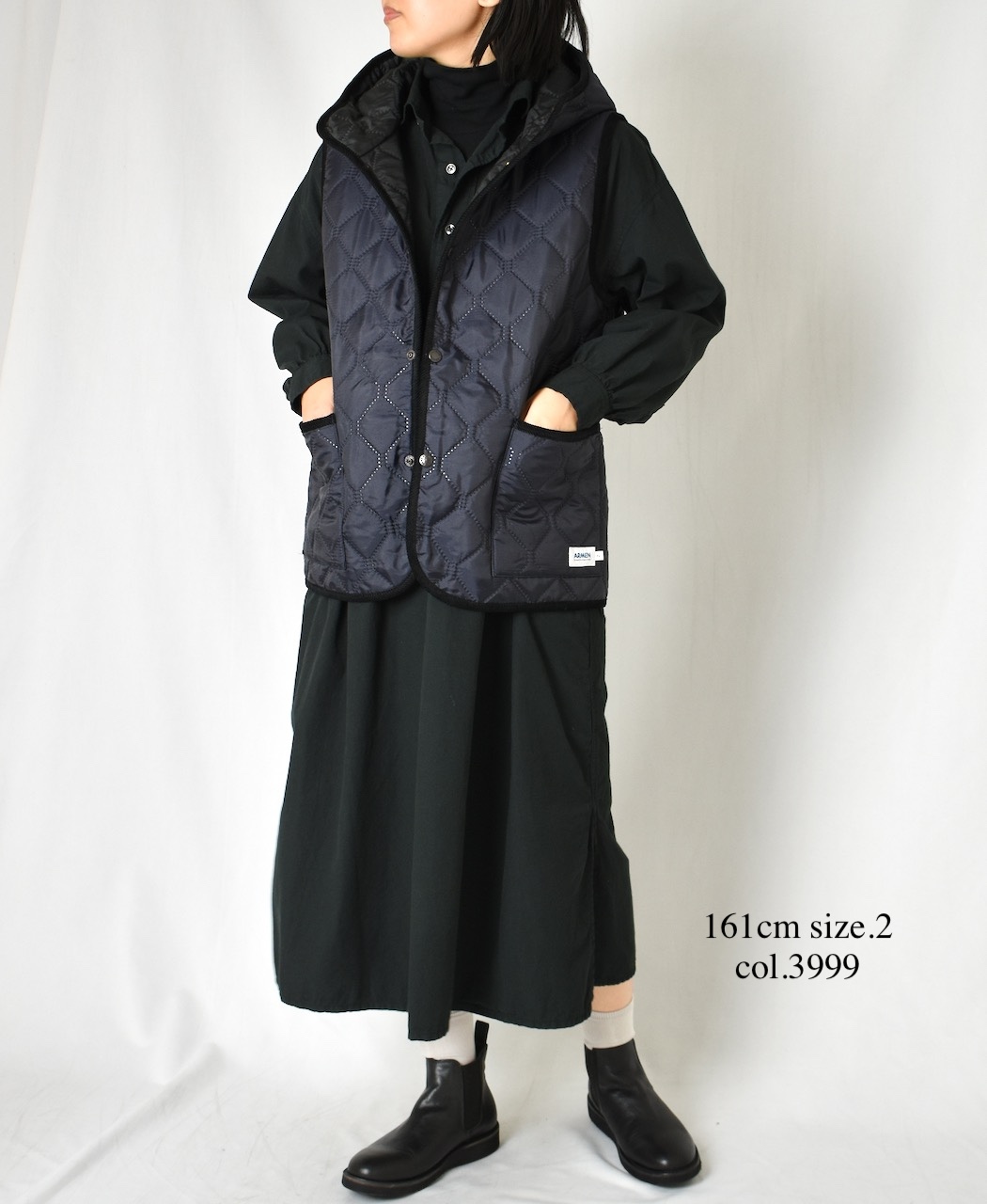 NAM2351PP (ベスト) POLY×POLY HEAT QUILT HOODED VEST
