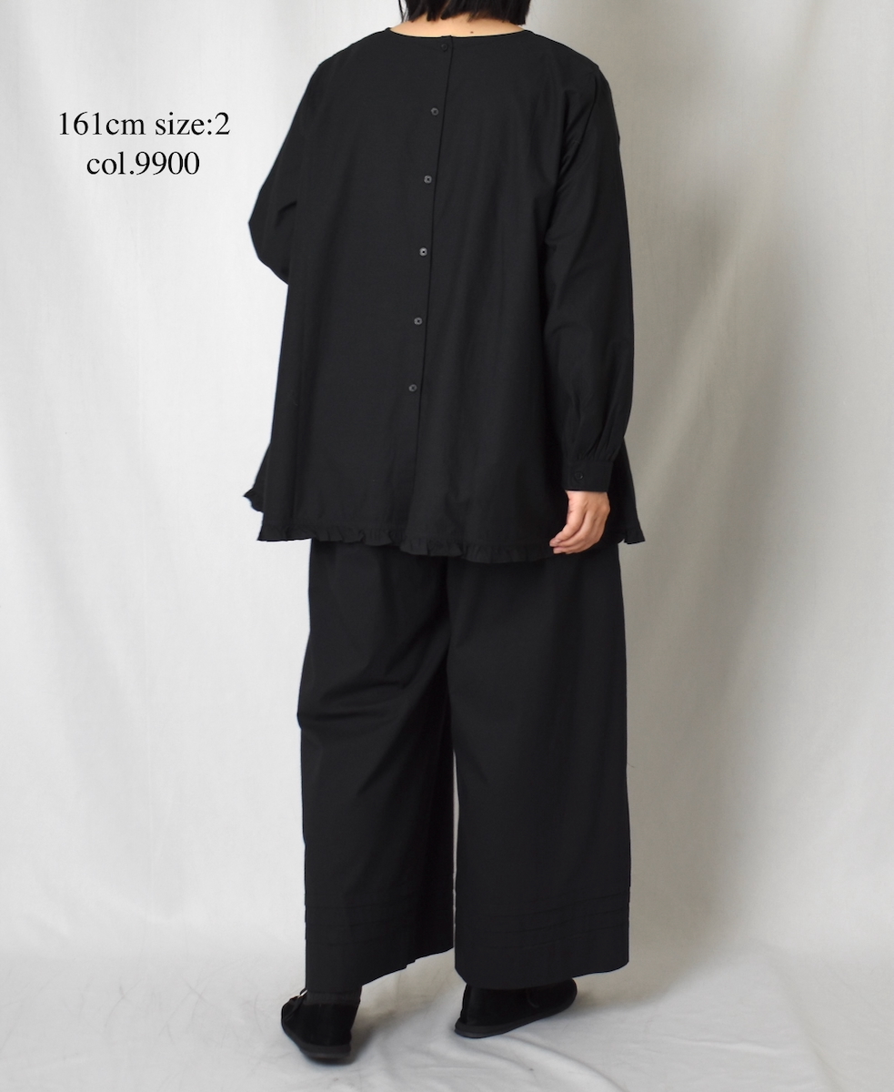 NSL25546(パンツ) 40s POPLIN PLAIN HEM PLEATS EASY PANTS