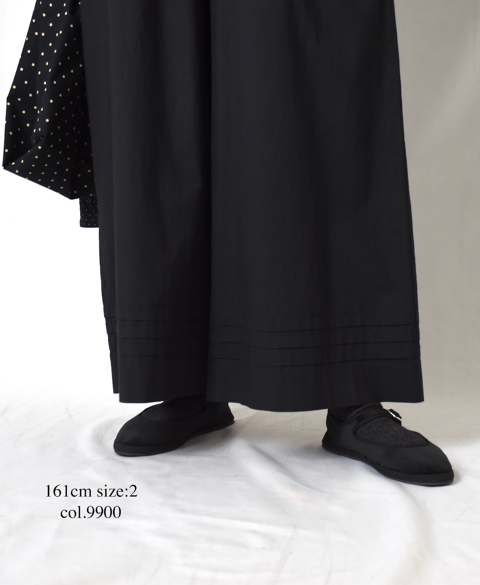 NSL25546(パンツ) 40s POPLIN PLAIN HEM PLEATS EASY PANTS