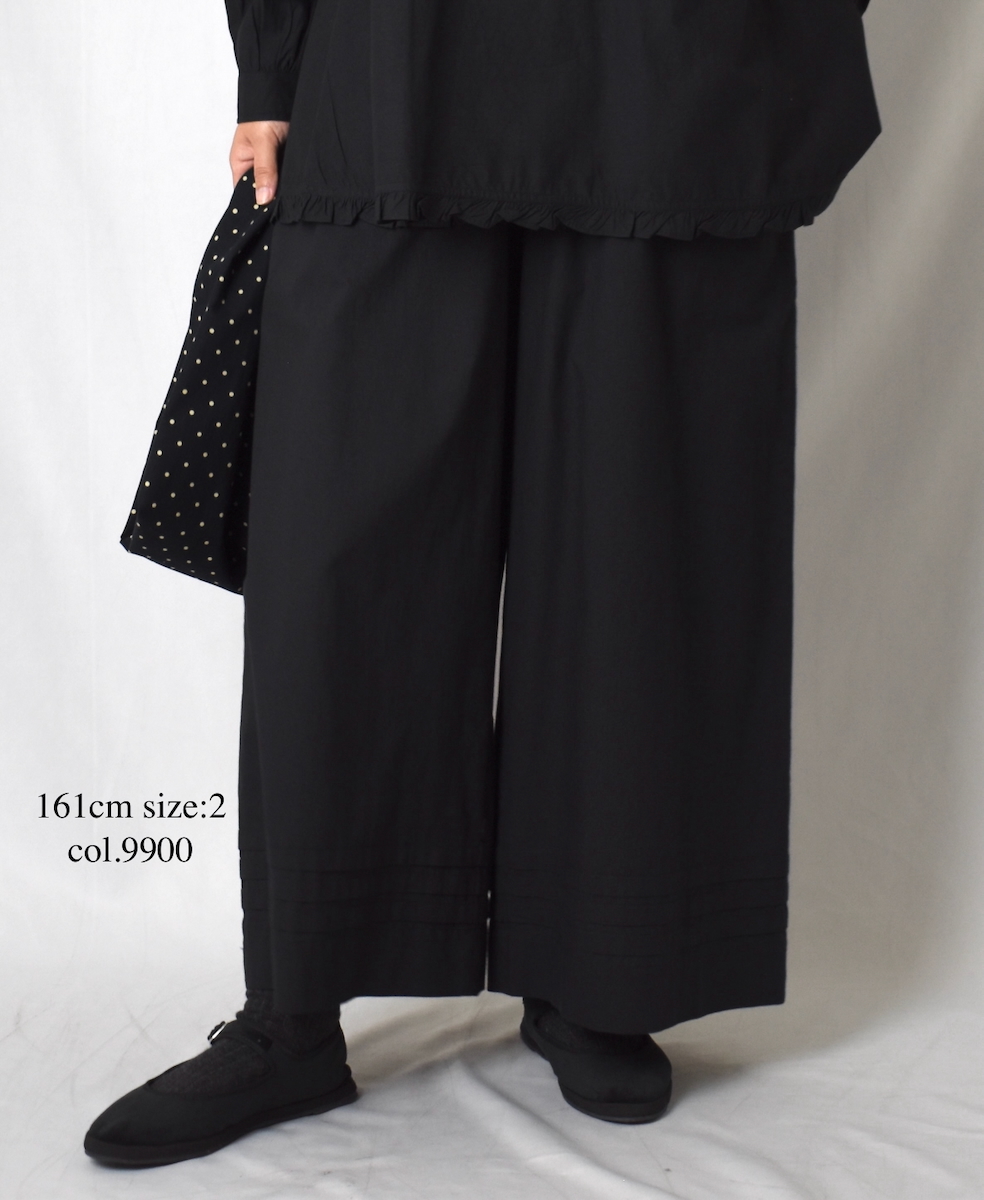 NSL25546(パンツ) 40s POPLIN PLAIN HEM PLEATS EASY PANTS