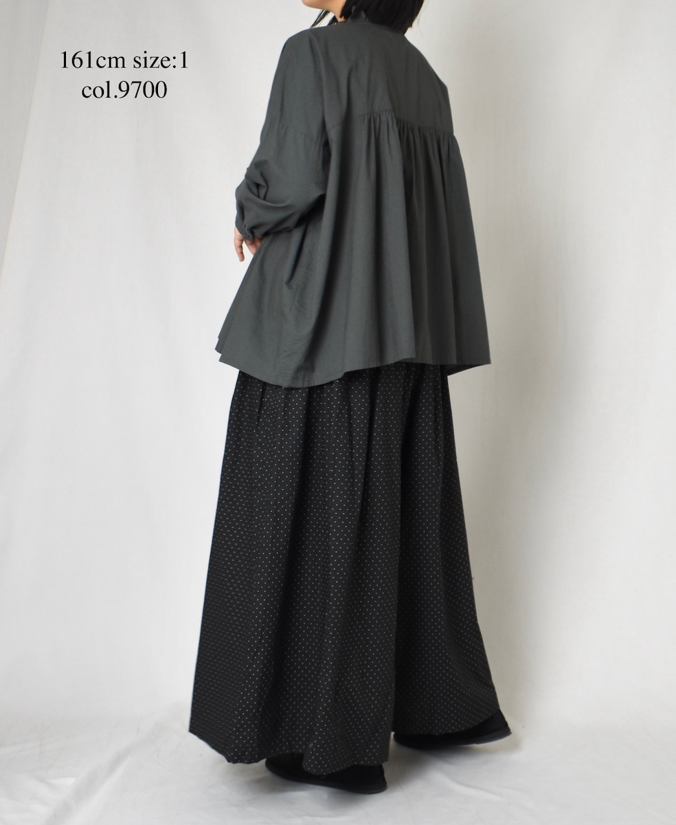 NSL25542(シャツ) 40s POPLIN PLAIN FRILL COLLAR SHIRT