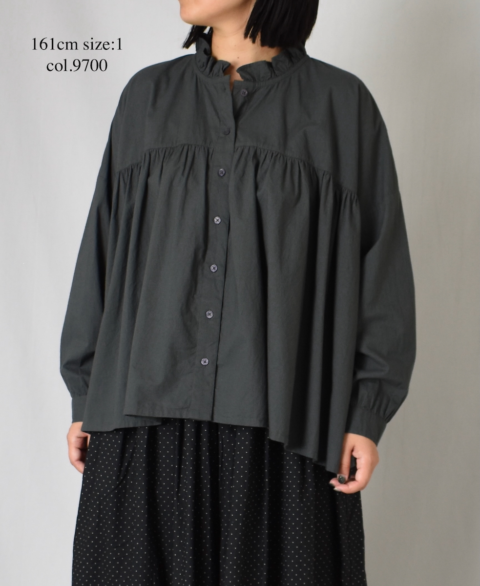 NSL25542(シャツ) 40s POPLIN PLAIN FRILL COLLAR SHIRT