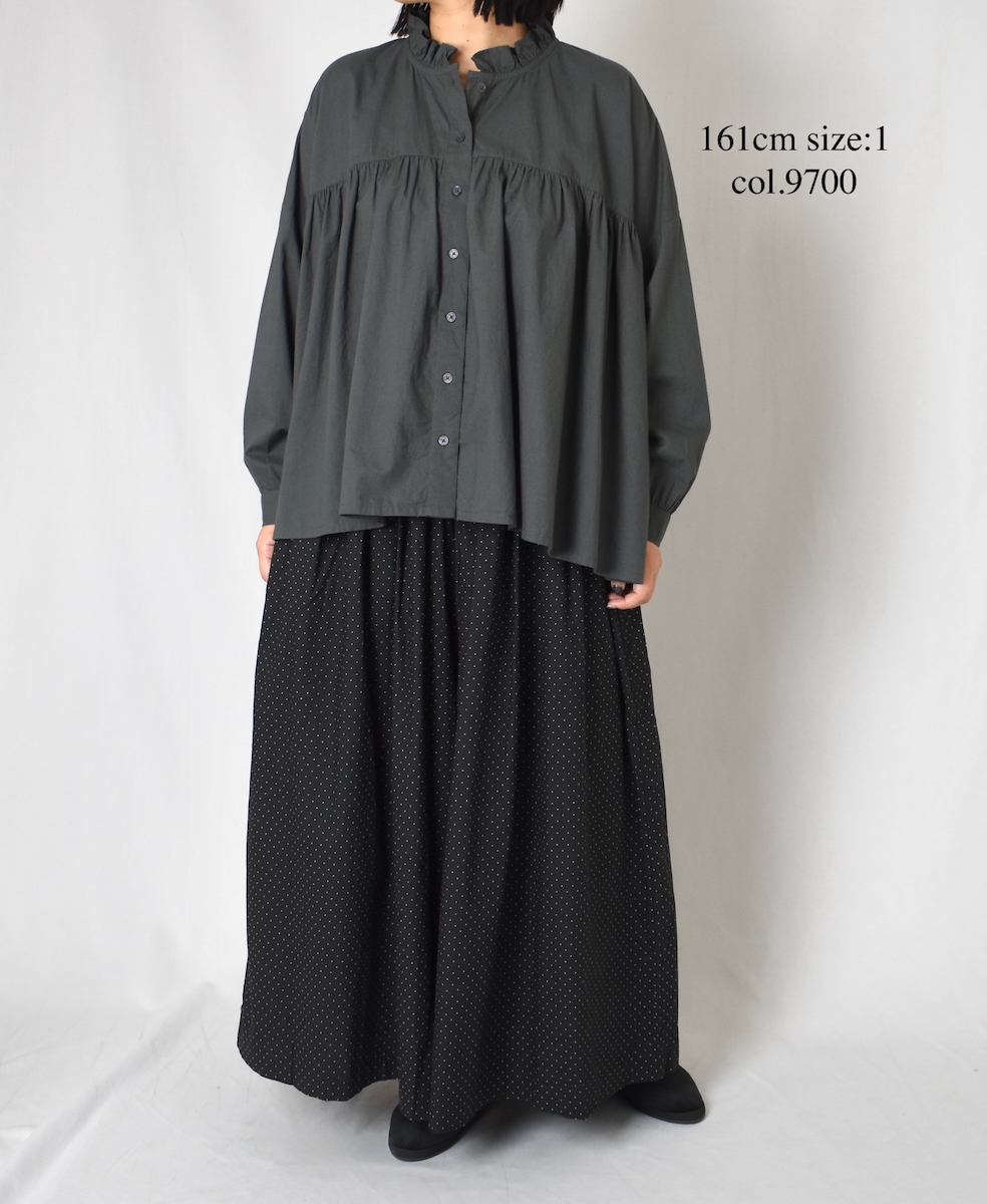 NSL25542(シャツ) 40s POPLIN PLAIN FRILL COLLAR SHIRT