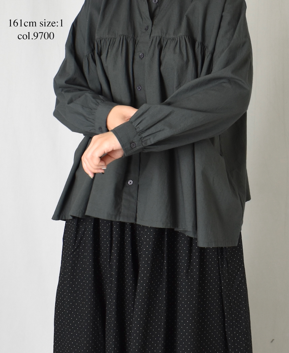 NSL25542(シャツ) 40s POPLIN PLAIN FRILL COLLAR SHIRT