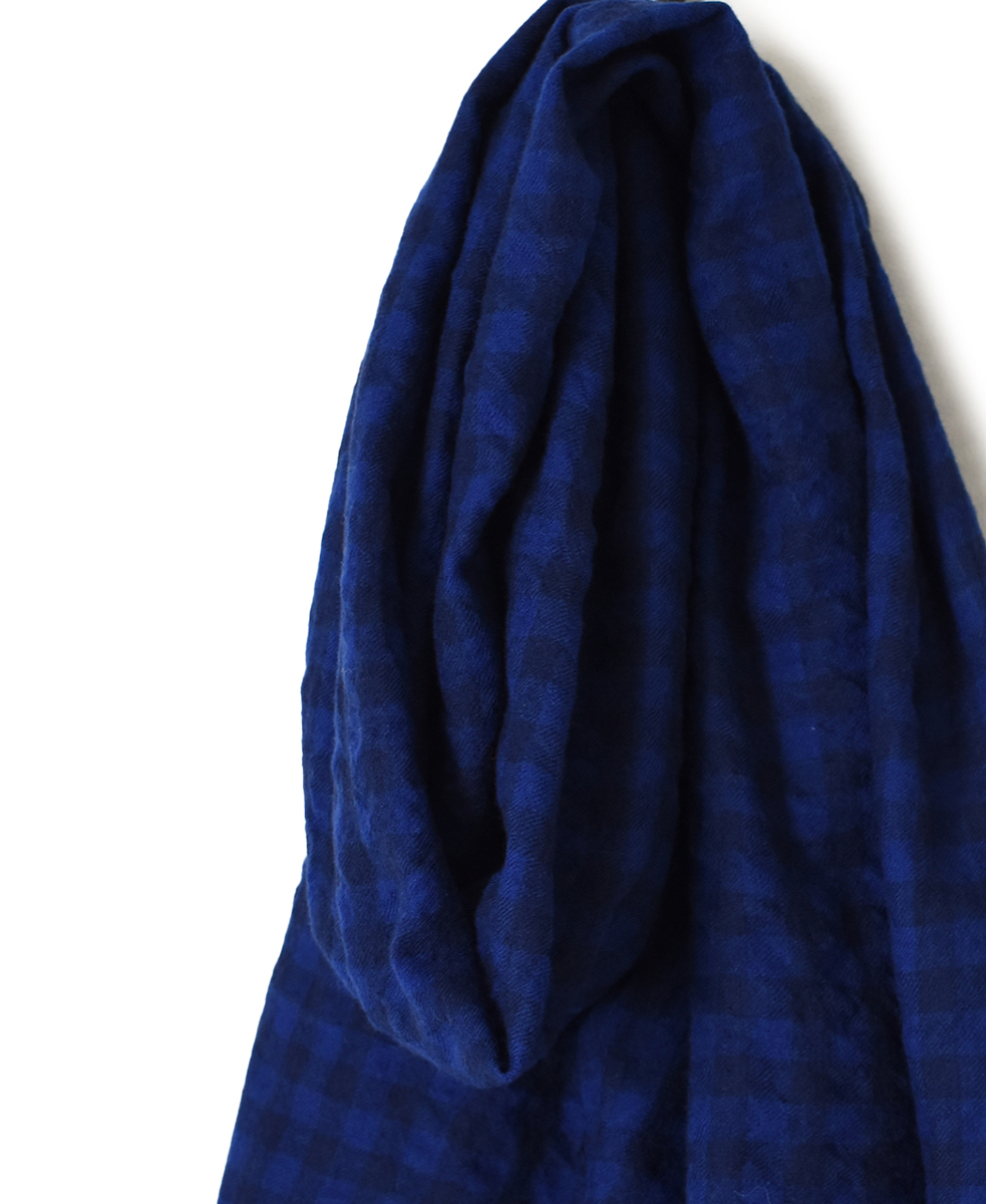 INAM2571(ストール) WOOL GINGHAM LONG STOLE