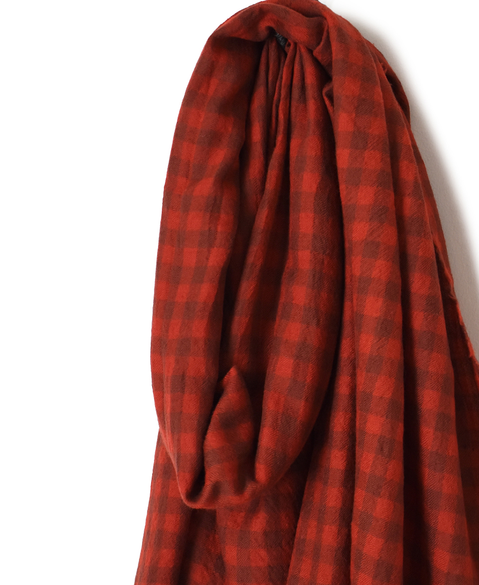 INAM2571(ストール) WOOL GINGHAM LONG STOLE