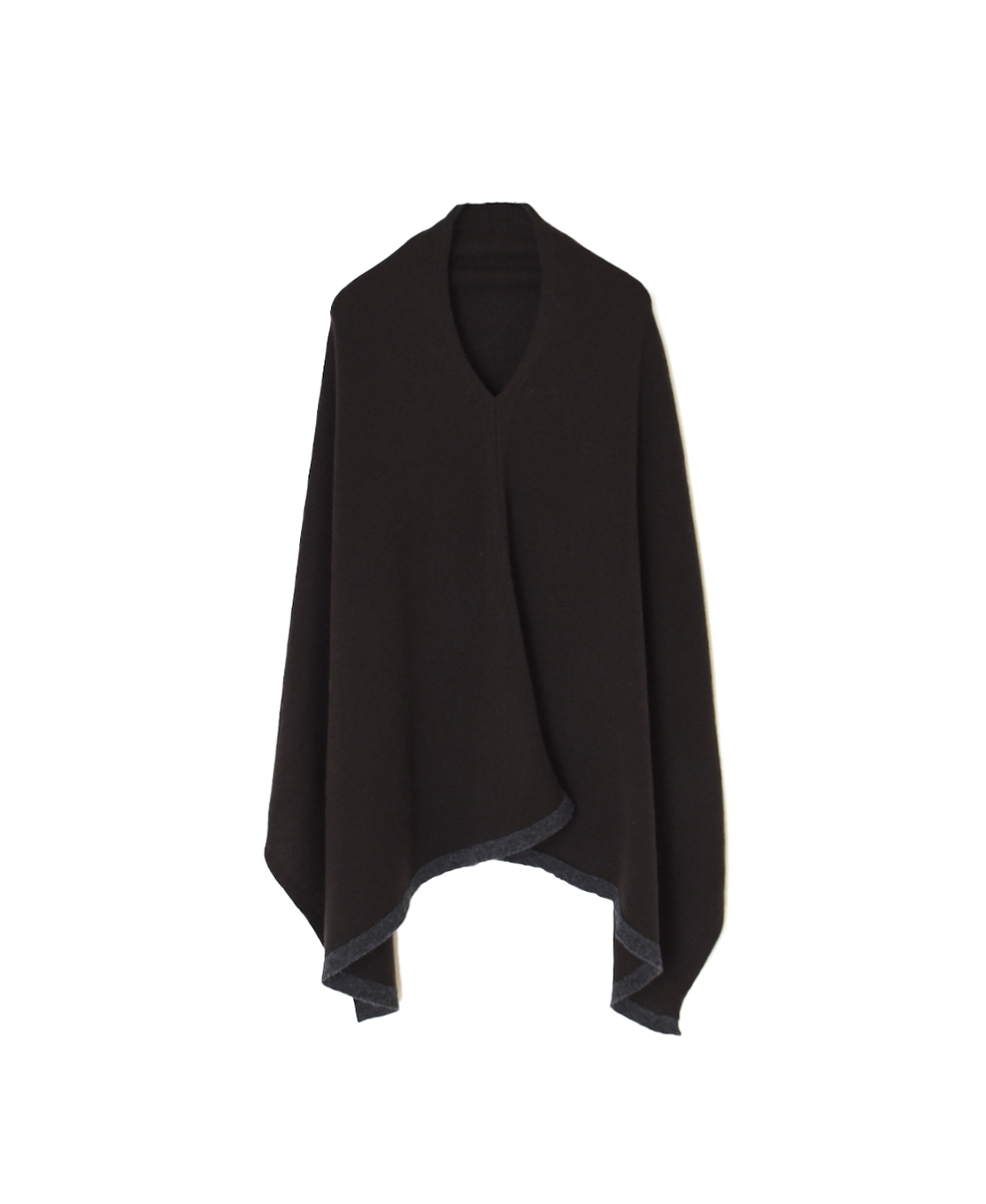 CNMDS1771P(ポンチョ) 12GG WOOL CASHMERE PLAIN PONCHO