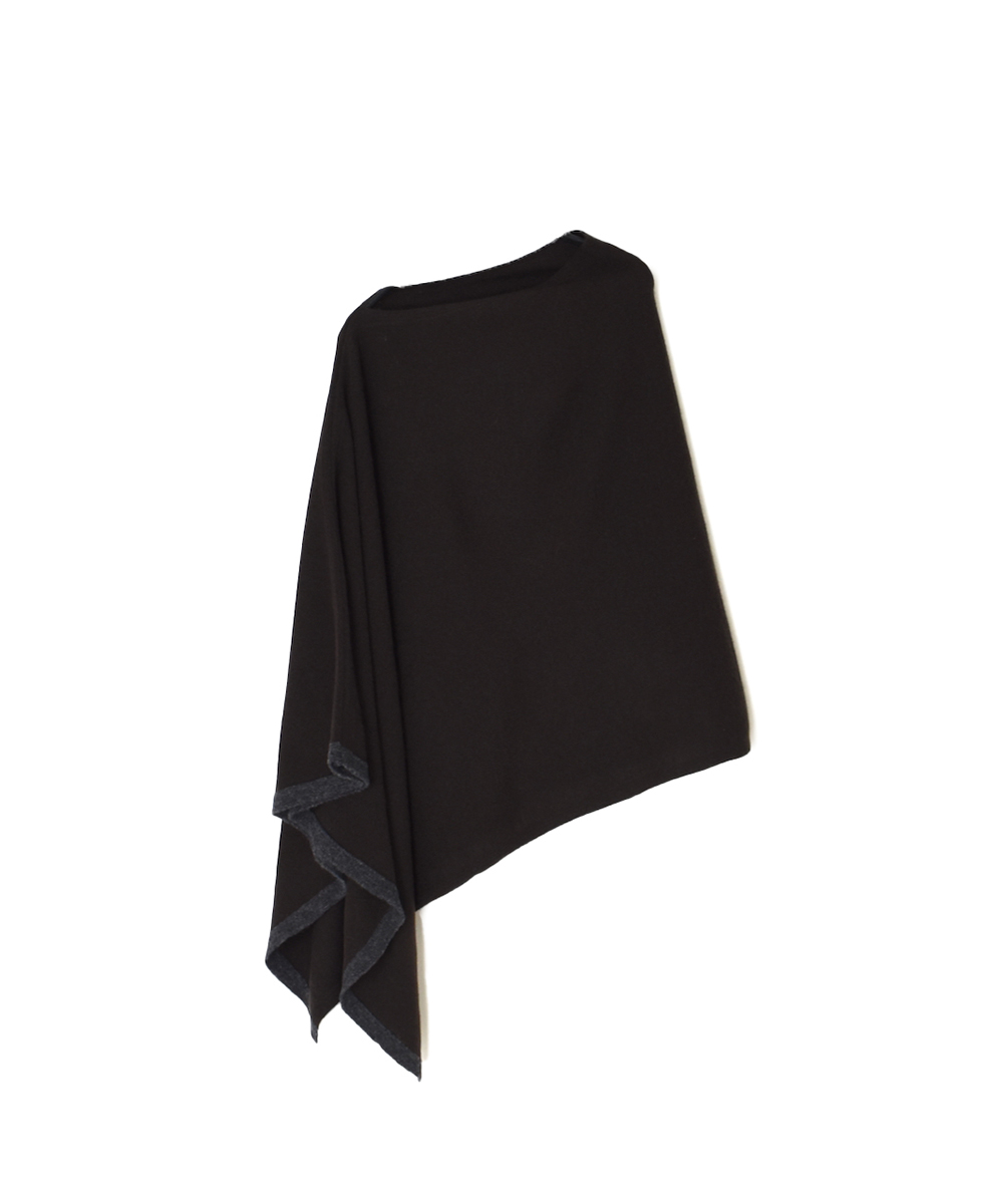 CNMDS1771P(ポンチョ) 12GG WOOL CASHMERE PLAIN PONCHO